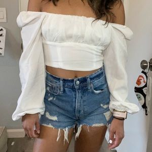 White Princess Polly crop top. Brand new with tags
